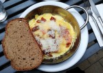 3 Eierspeis mit Prosciutto, getrockneten Paradeisern und Parmesan. Köstlich! - Pöhl & Mayr - Wien