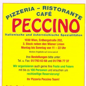 Pizzeria Peccino Flyer - PECCINO - Wien