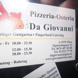 Pizzeria Osteria Da Giovanni - Wien