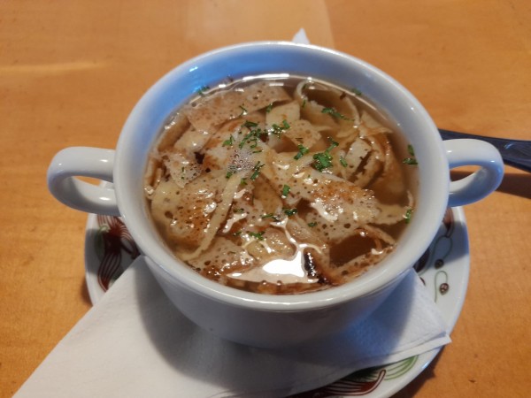 Fritattensuppe 3,50 - Waldhütte Guglzipf - Berndorf