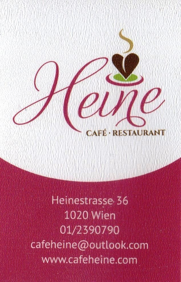 Café Heine - Visitenkarte - Cafe Heine - Wien