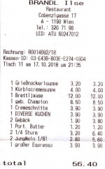 Heurigenrestaurant Brandl - Rechnung - Brandl - Wien