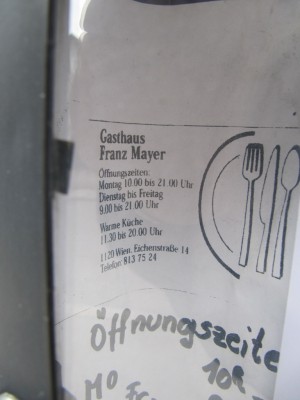 Gasthaus Franz Mayer - Wien