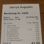Rechnung - Harrys Augustin - Wien