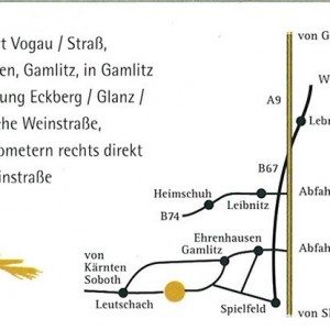 Visitenkarte / Wegbeschreibung - Tschermonegg - Glanz an der Weinstraße